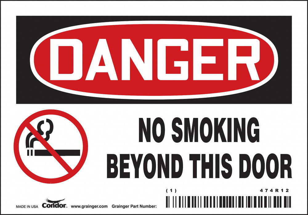 Safety Sign 3 1/2 inx5 in Vinyl