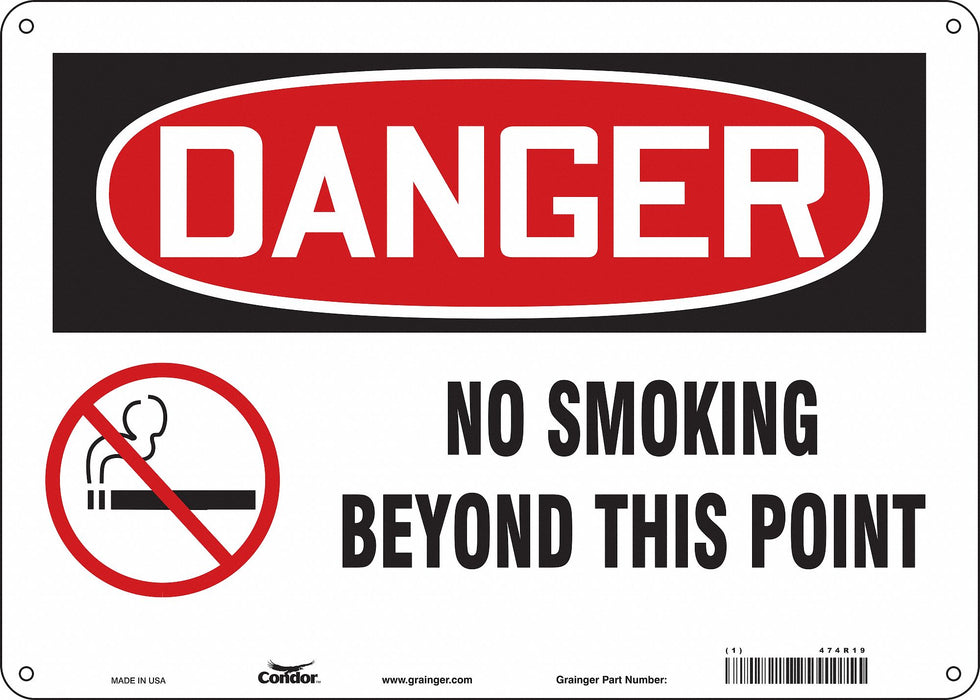 Safety Sign 10 in x 14 in Polyethylene