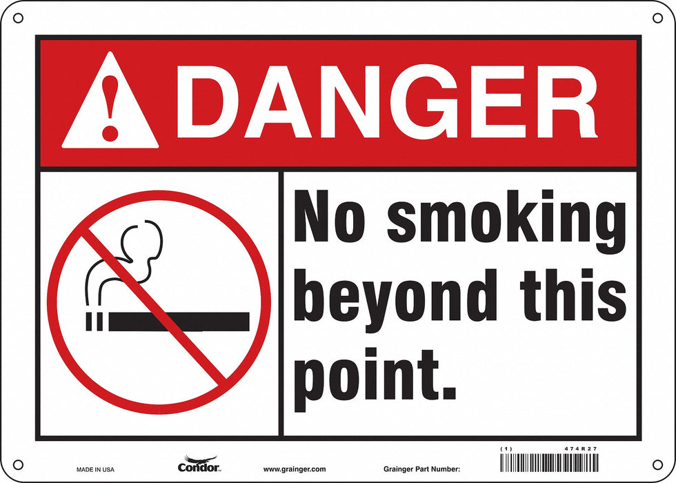 Safety Sign 10 in x 14 in Polyethylene