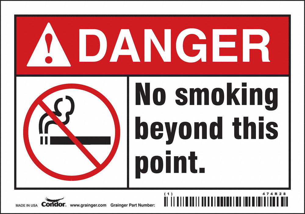 Safety Sign 3.5in x 5in Vinyl