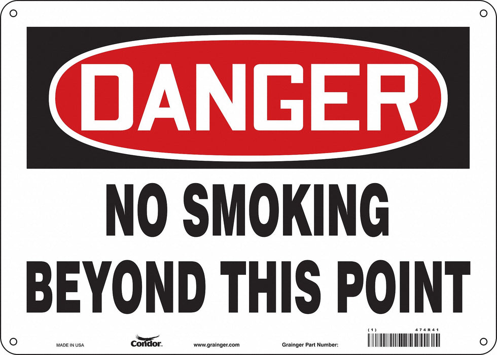 Safety Sign 10 in x 14 in Aluminum