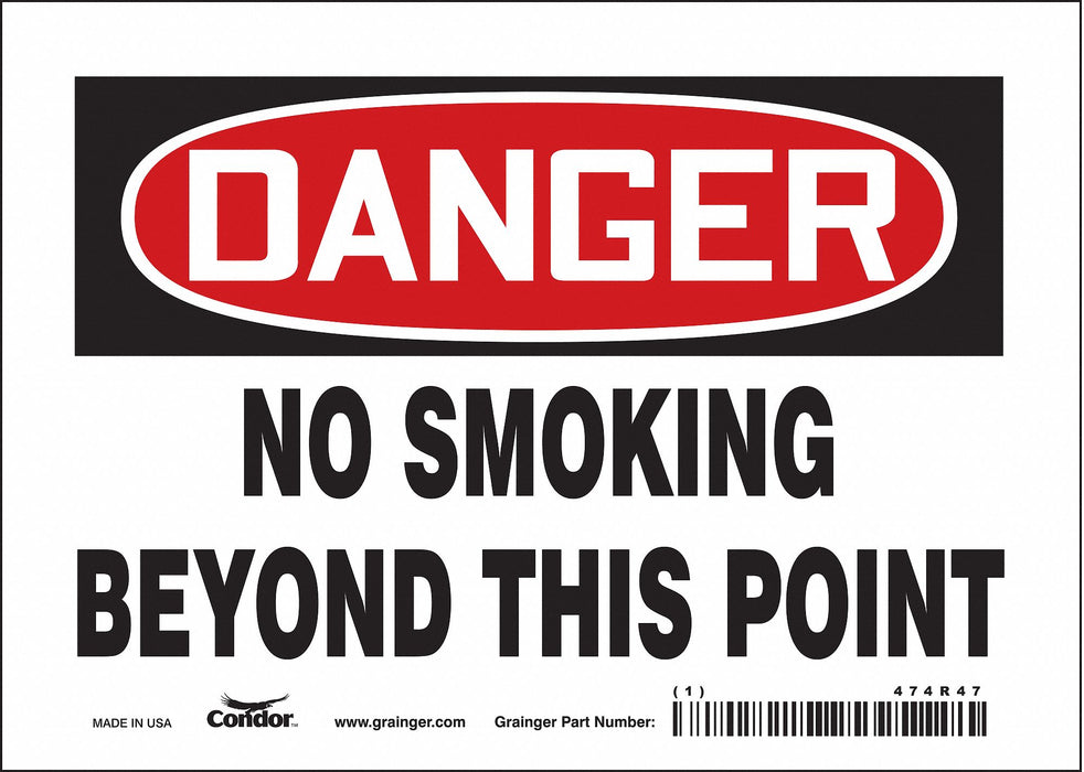 Safety Sign 5 in x 7 in Vinyl