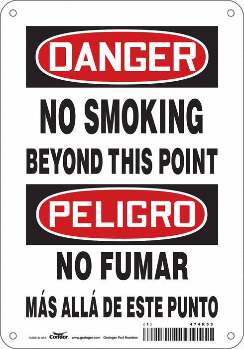 Safety Sign 10 in x 7 in Polyethylene