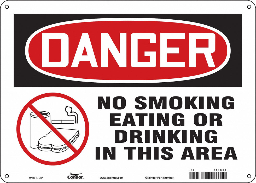 Safety Sign 10 in x 14 in Aluminum