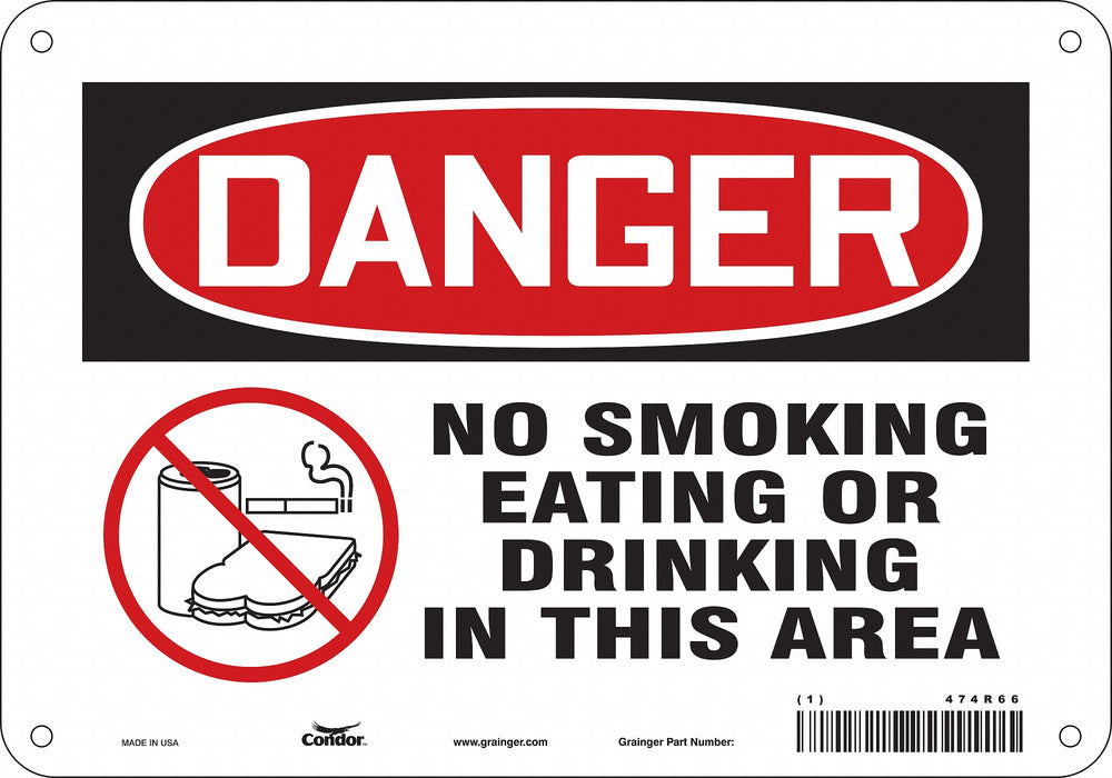 Safety Sign 7 in x 10 in Polyethylene