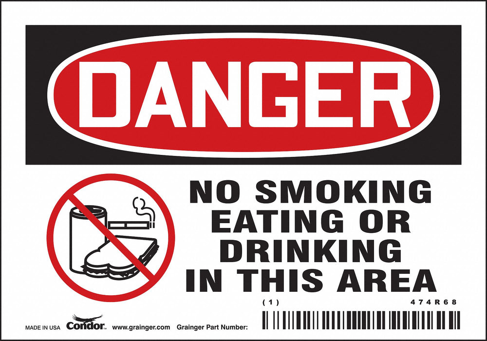 Safety Sign 3 1/2 inx5 in Vinyl