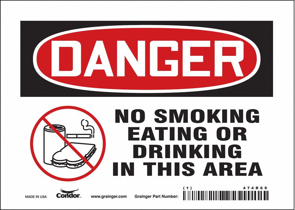 Safety Sign 5 in x 7 in Vinyl