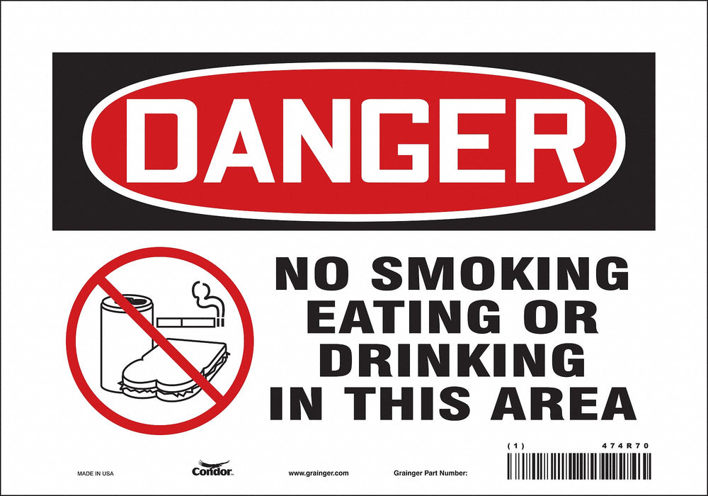 Safety Sign 7 in x 10 in Vinyl