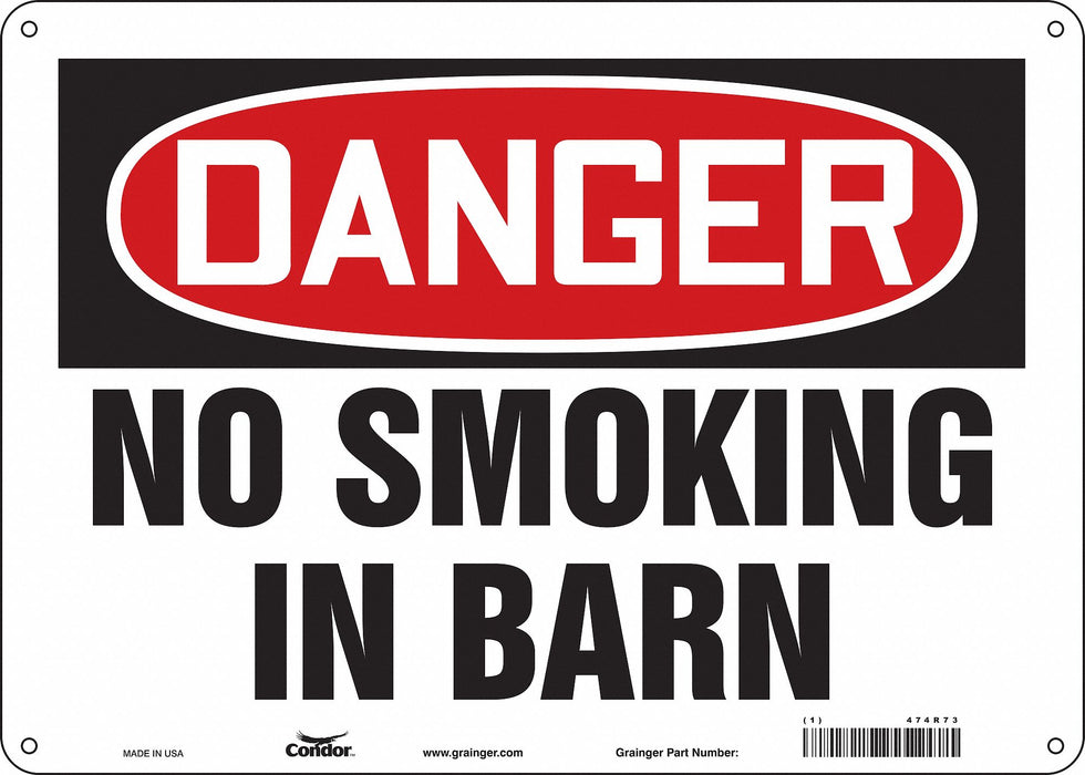 Safety Sign 10 in x 14 in Aluminum