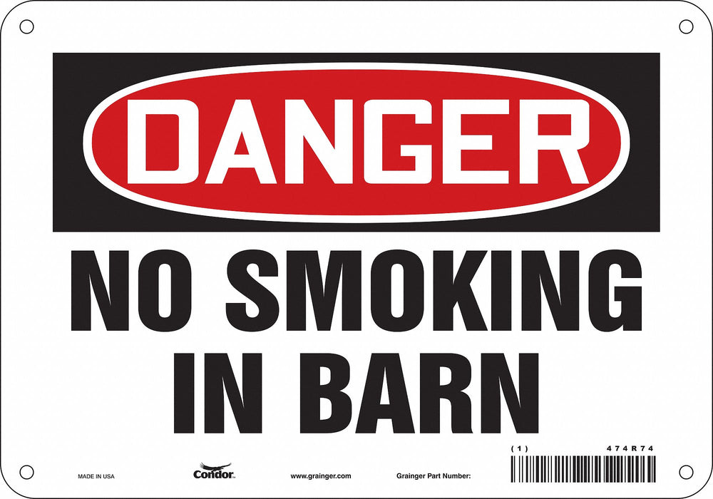 Safety Sign 7 in x 10 in Polyethylene