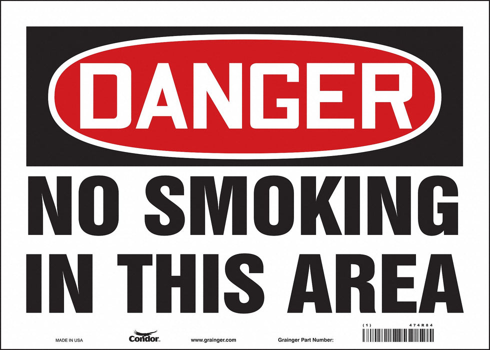 Safety Sign 10 in x 14 in Vinyl
