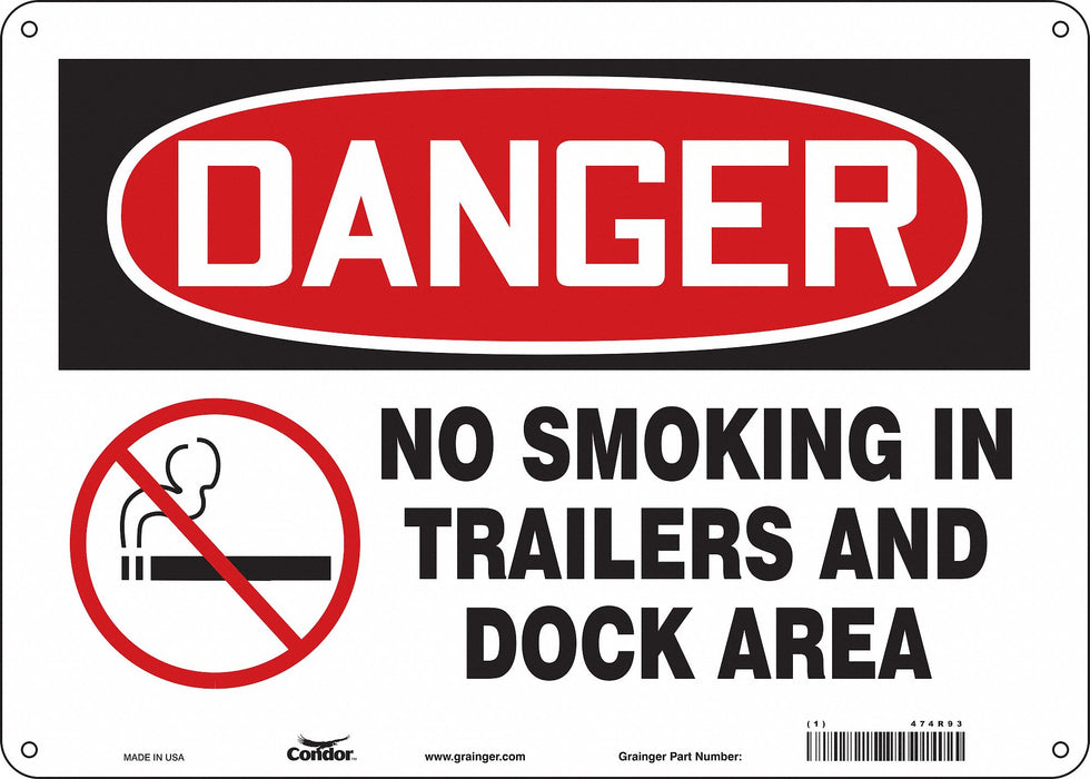 Safety Sign 10 in x 14 in Aluminum