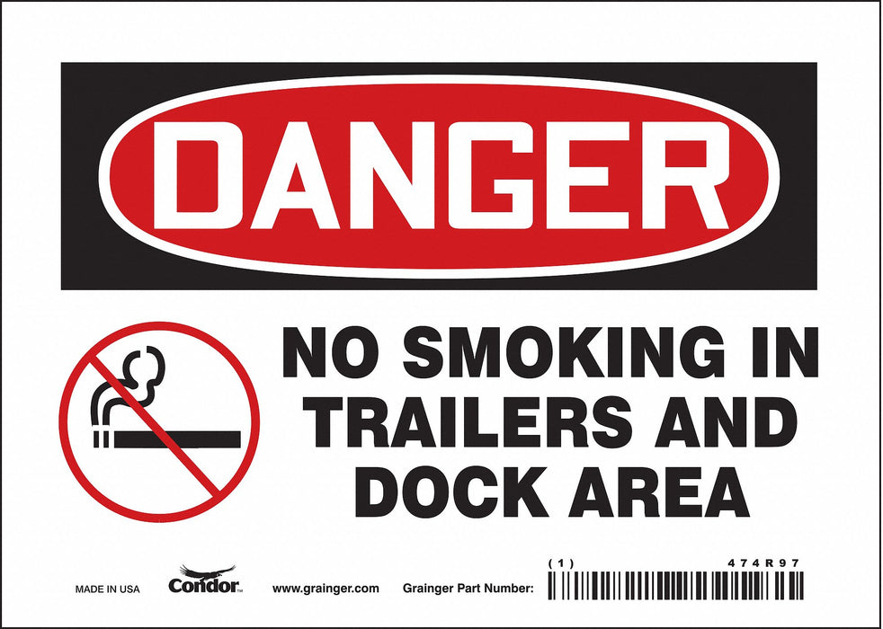Safety Sign 5 in x 7 in Vinyl