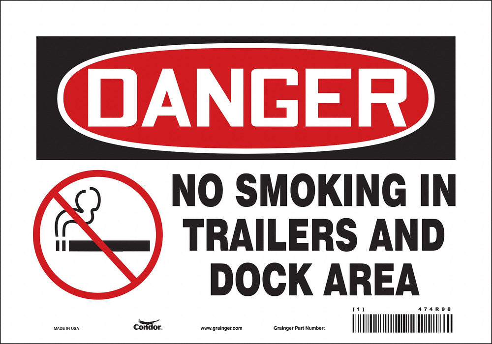 Safety Sign 7 in x 10 in Vinyl