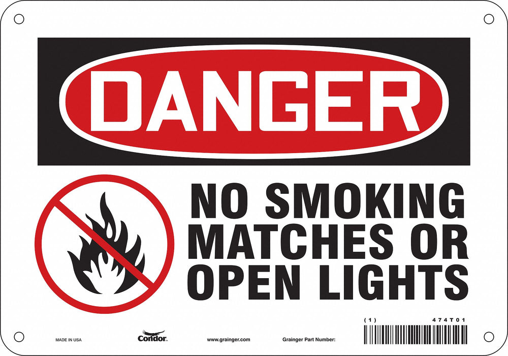 Safety Sign 7 in x 10 in Aluminum
