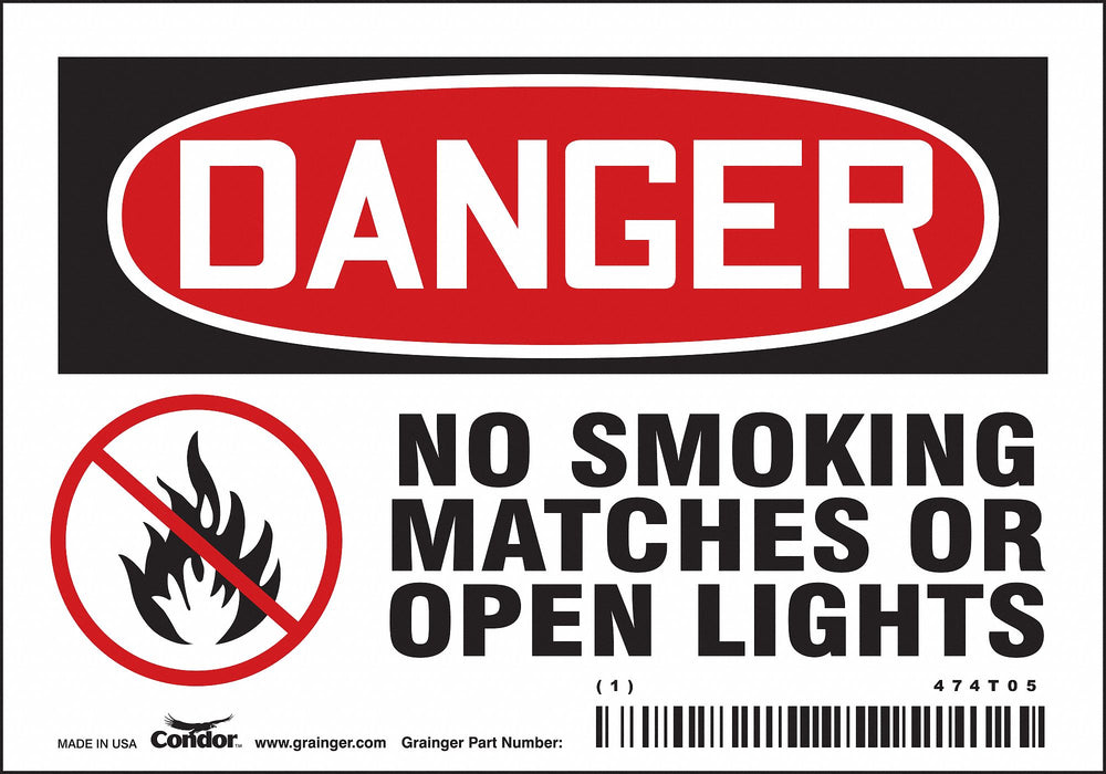 Safety Sign 3.5in x 5in Vinyl