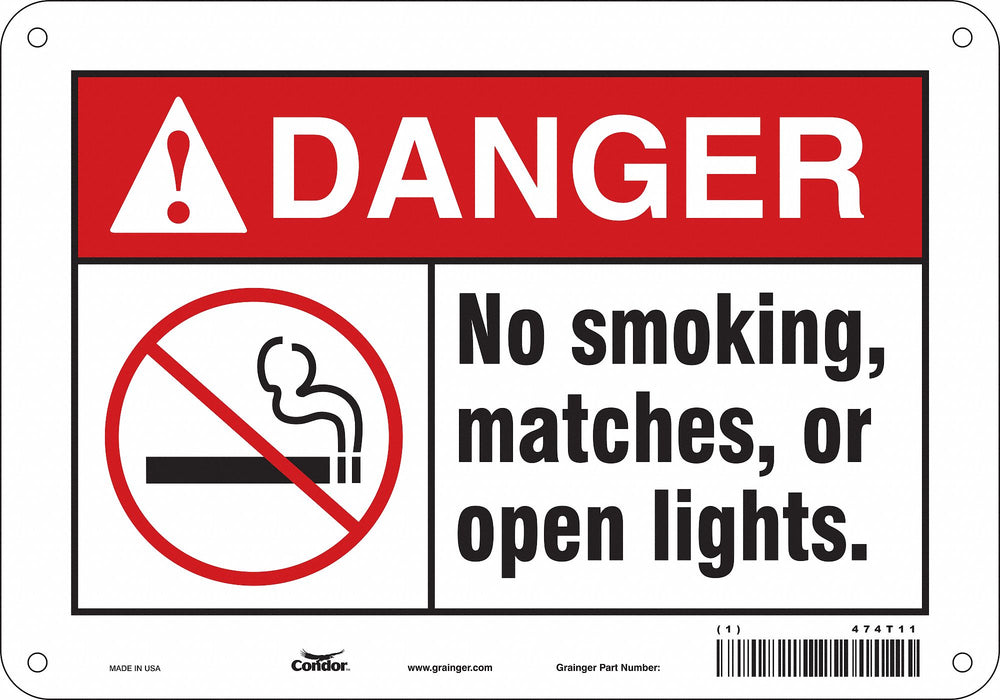 Safety Sign 7 in x 10 in Polyethylene