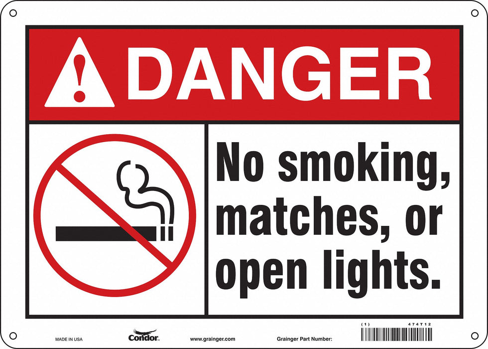 Safety Sign 10 in x 14 in Polyethylene