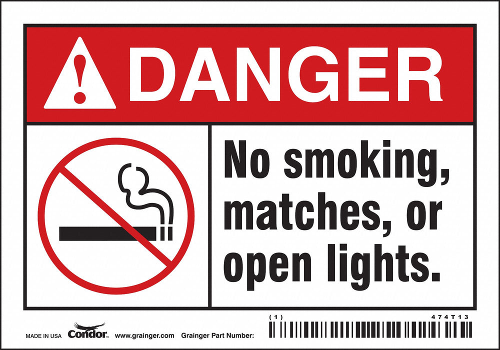 Safety Sign 3.5in x 5in Vinyl