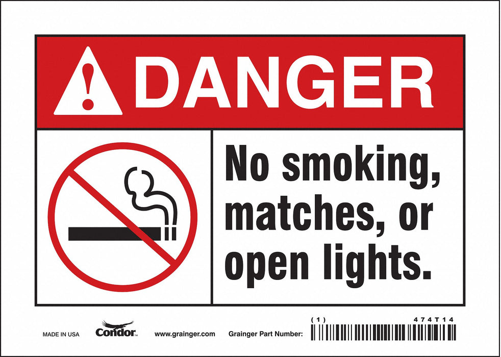 Safety Sign 5 in x 7 in Vinyl