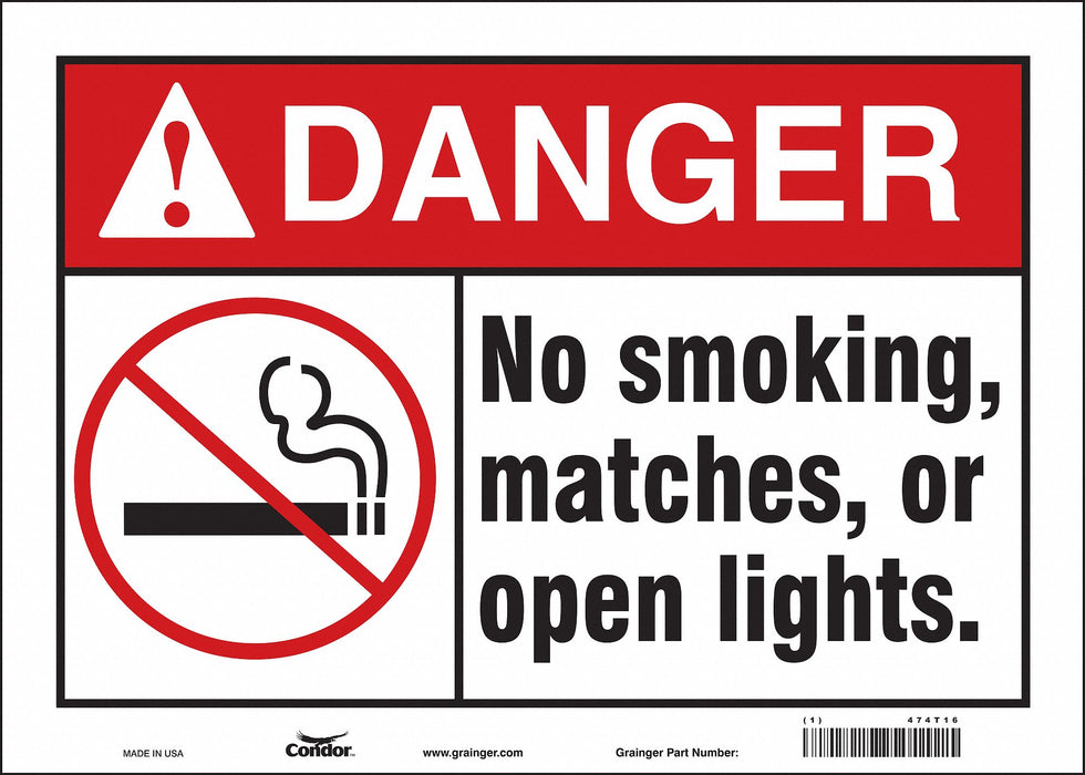 Safety Sign 10 in x 14 in Vinyl