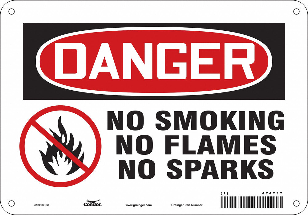 Safety Sign 7 in x 10 in Aluminum