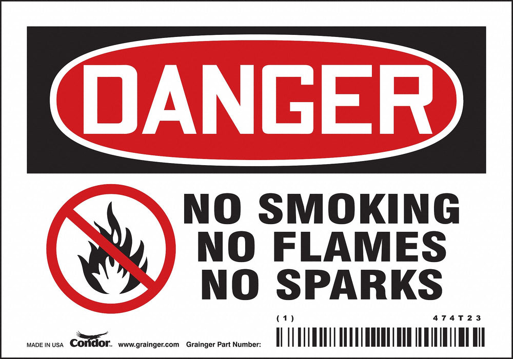 Safety Sign 3 1/2 inx5 in Vinyl