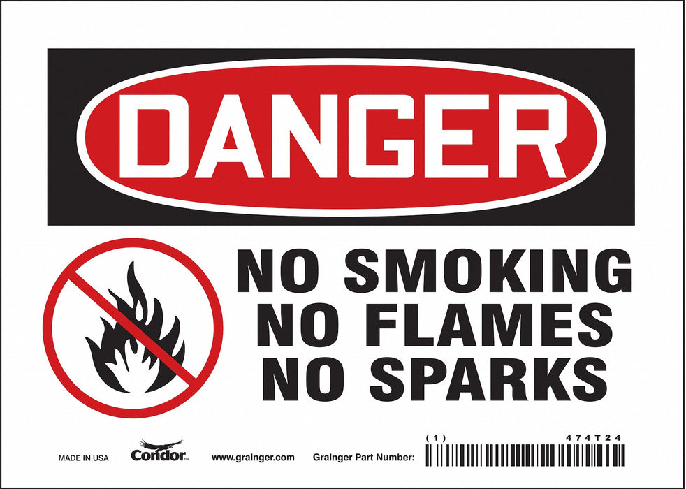Safety Sign 5 in x 7 in Vinyl