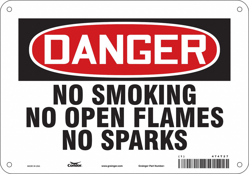 J6940 Safety Sign 7 in x 10 in Aluminum