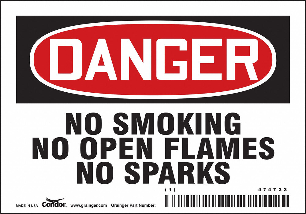 J6940 Safety Sign 3 1/2 inx5 in Vinyl