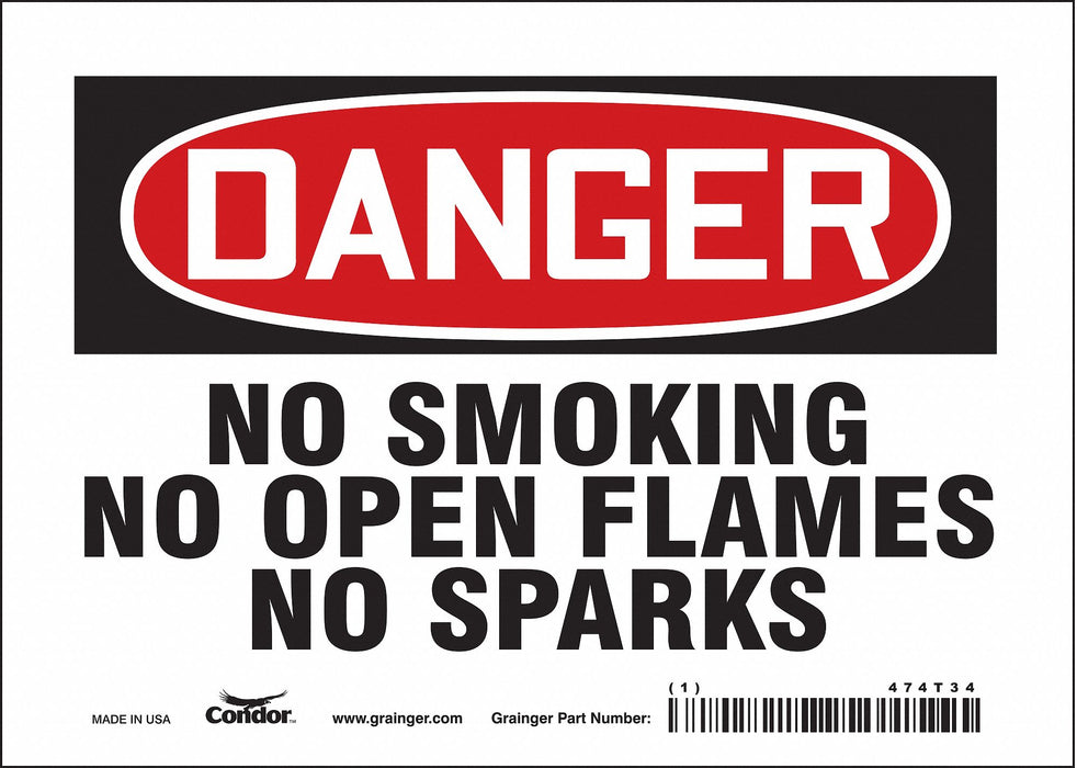 J6940 Safety Sign 5 inx7 in Vinyl