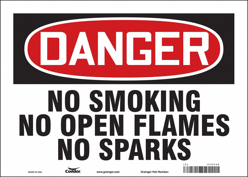 J6940 Safety Sign 10 inx14 in Vinyl