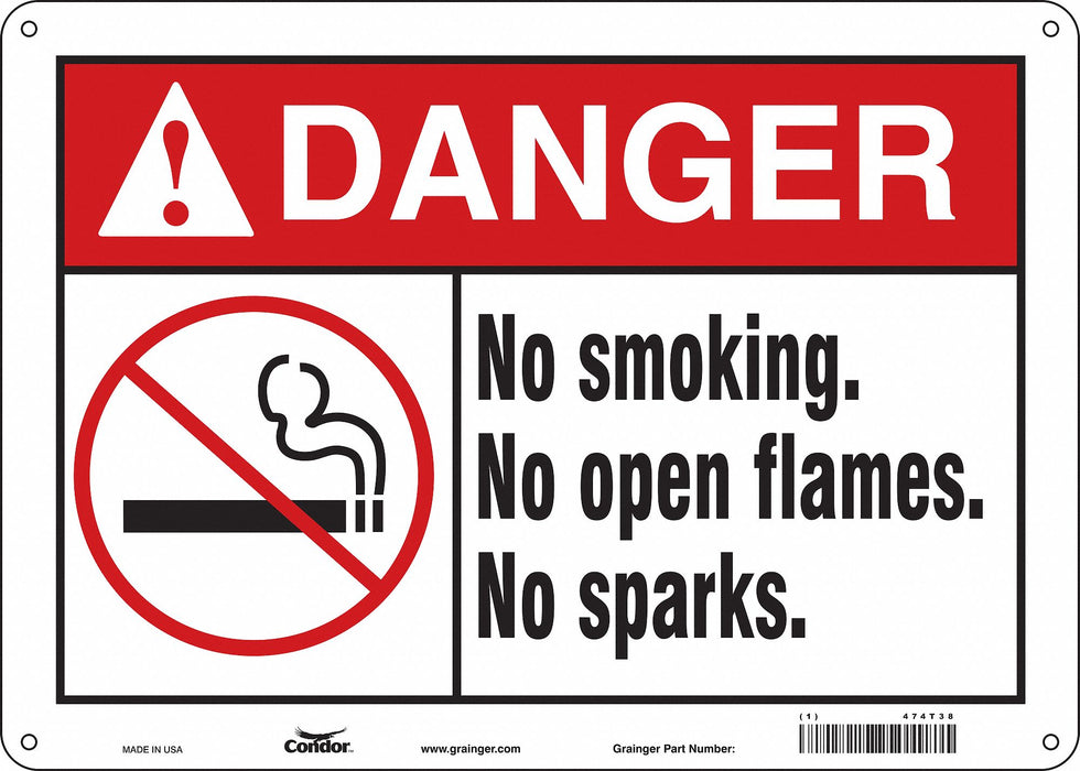 Safety Sign 10 inx14 in Aluminum
