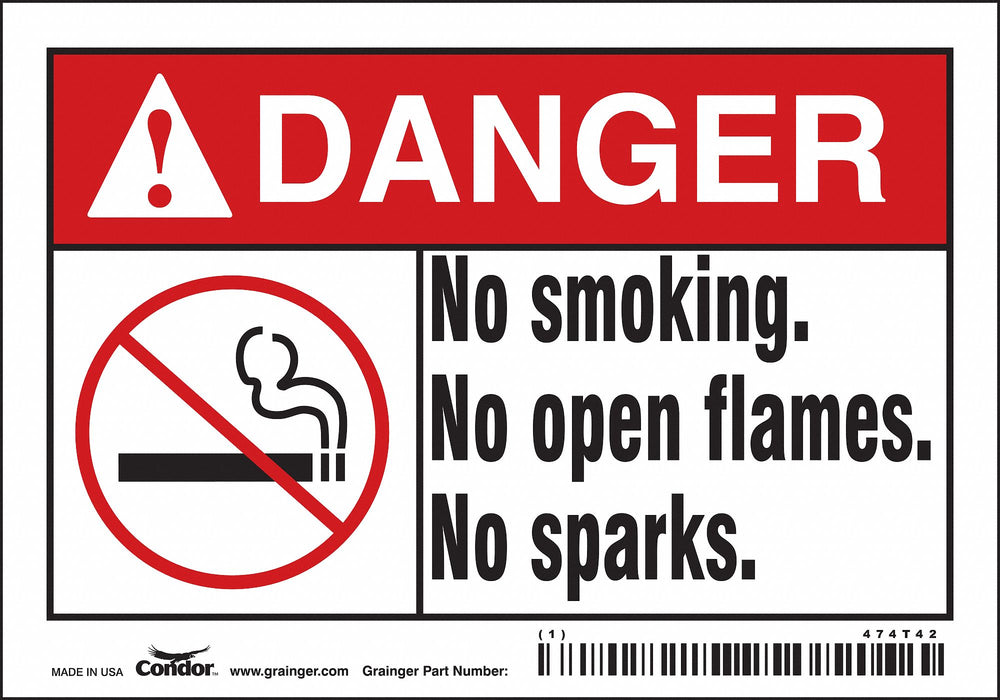Safety Sign 3 1/2 inx5 in Vinyl