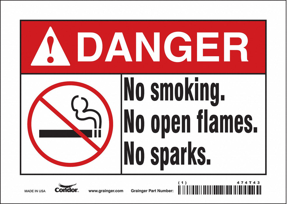 Safety Sign 5 inx7 in Vinyl