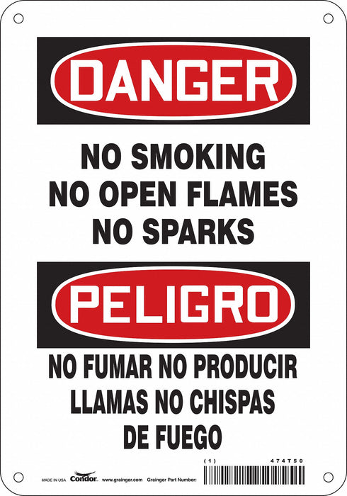 Safety Sign 10 in x 7 in Polyethylene