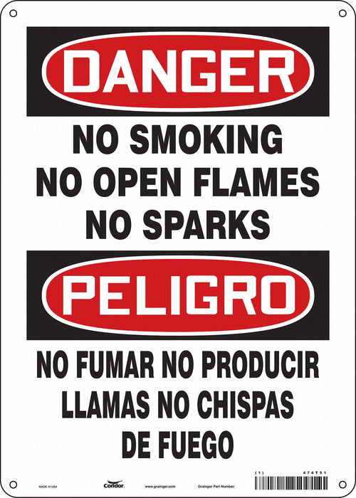 Safety Sign 14 in x 10 in Polyethylene