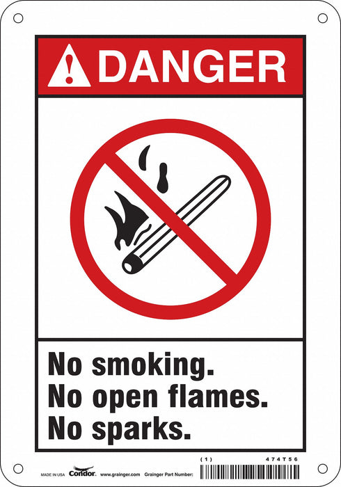 Safety Sign 10 inx7 in Aluminum