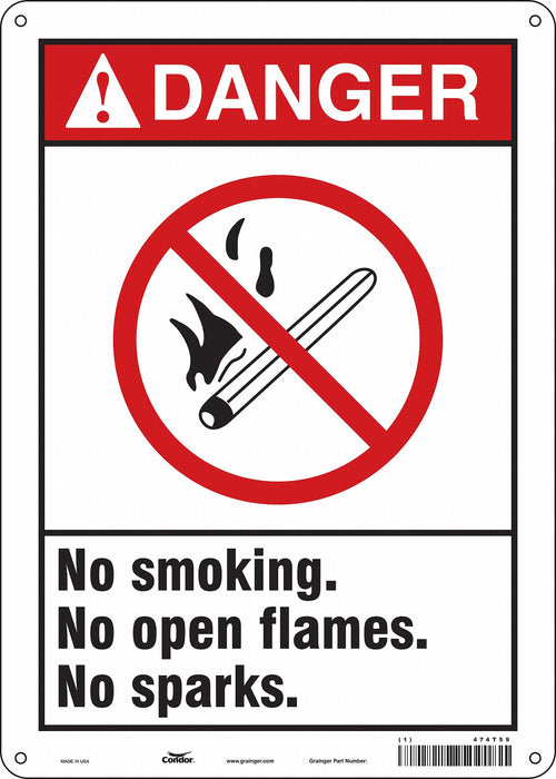 Safety Sign 14 inx10 in Polyethylene