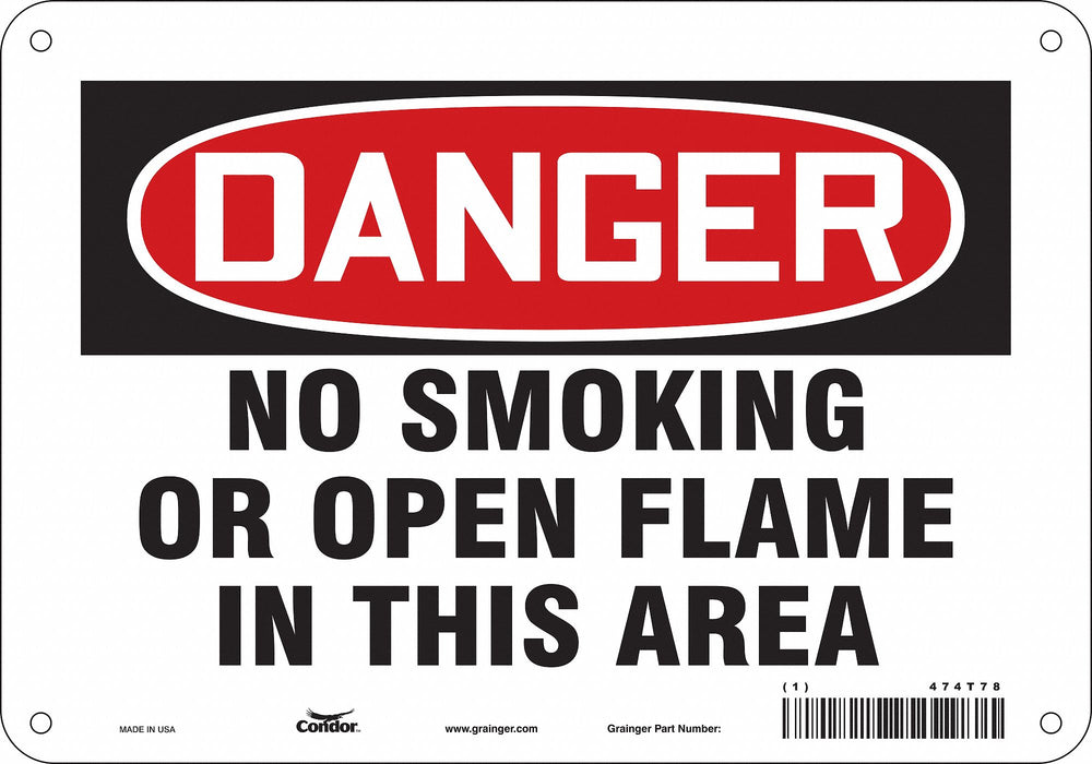 Safety Sign 7 inx10 in Polyethylene
