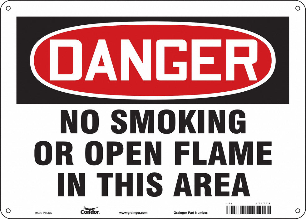 Safety Sign 10 in x 14 in Polyethylene