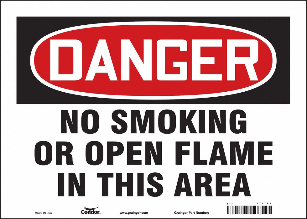 Safety Sign 10 inx14 in Vinyl