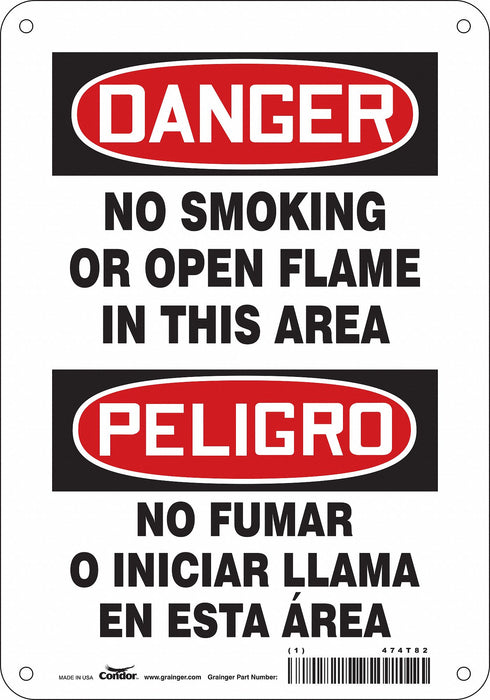 Safety Sign 10 in x 7 in Aluminum