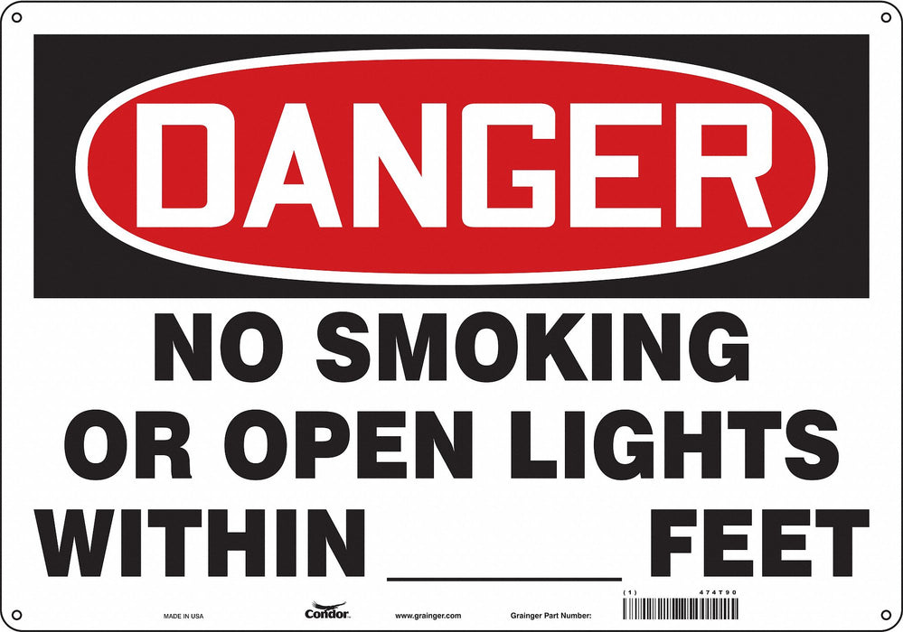 Safety Sign 14 in x 20 in Aluminum