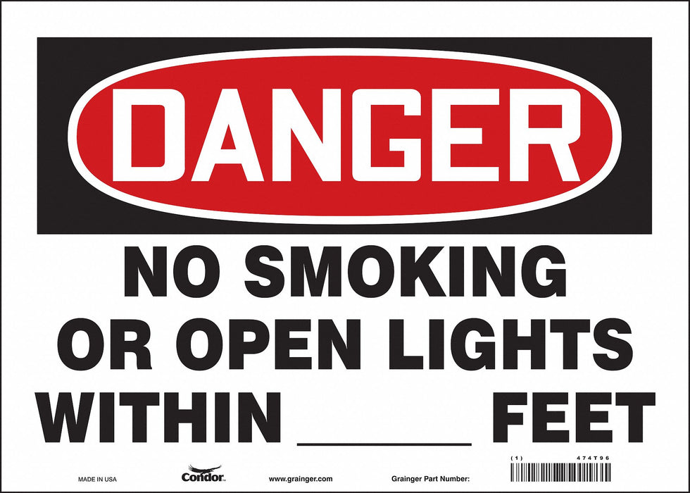 Safety Sign 10 in x 14 in Vinyl