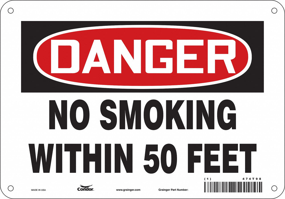 Safety Sign 7 in x 10 in Aluminum