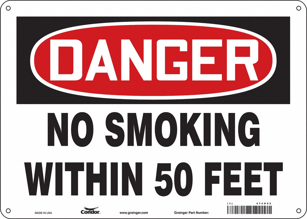 Safety Sign 10 in x 14 in Polyethylene