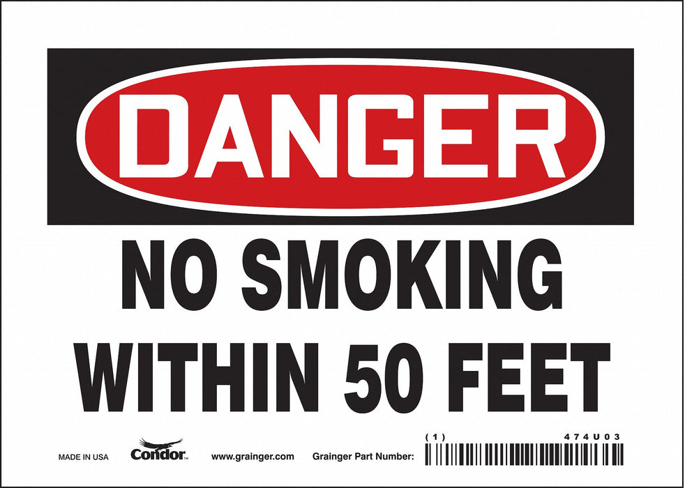 Safety Sign 5 inx7 in Vinyl