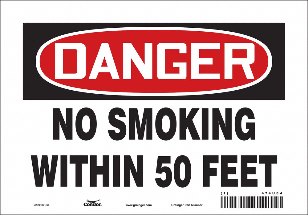 Safety Sign 7 inx10 in Vinyl