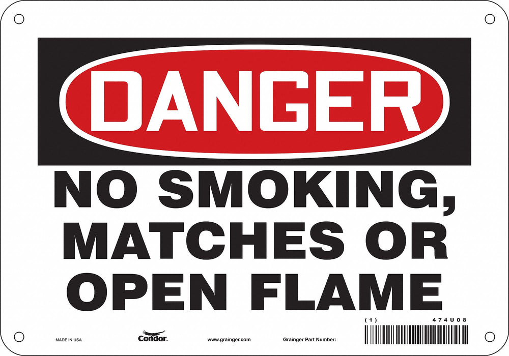 Safety Sign 7 inx10 in Polyethylene